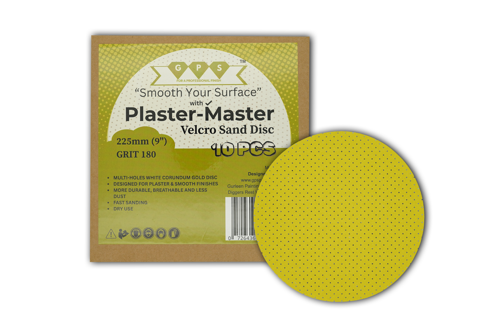 Plaster-Master 9" Velcro Disc 225mm 10pcs pack