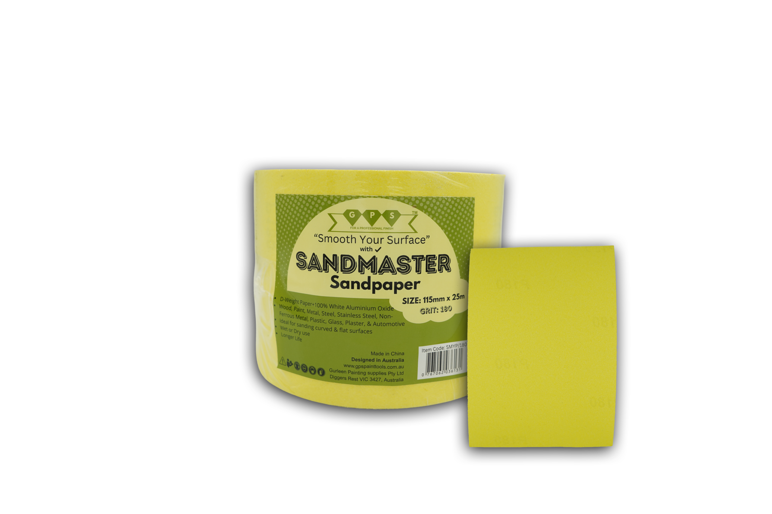 SandMaster Sandpaper Roll 115mm x 25M